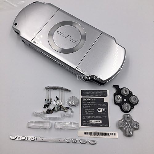 NEW Replacement Sony PSP 2000 Console Full Housing Shell Cover With Button Set -Silver.