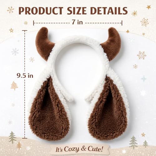 Image of Lop eared Sheep Headband, Halloween Animal Ears Costume Dress Up Suit, Cosplay Party Supplies for Adult
