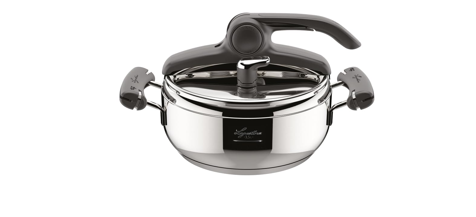 Lagostina Preziosa Lagoeasy'Up Pentola a Pressione, 3.5 L, Acciaio 18/10, Metallico