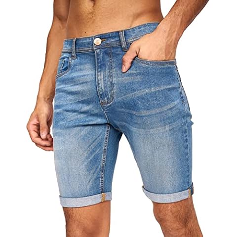 Duck and Cover - Mens Everyday Essential Cotton 'Zeki' Slim Fit Casual Summer Denim Shorts Cover