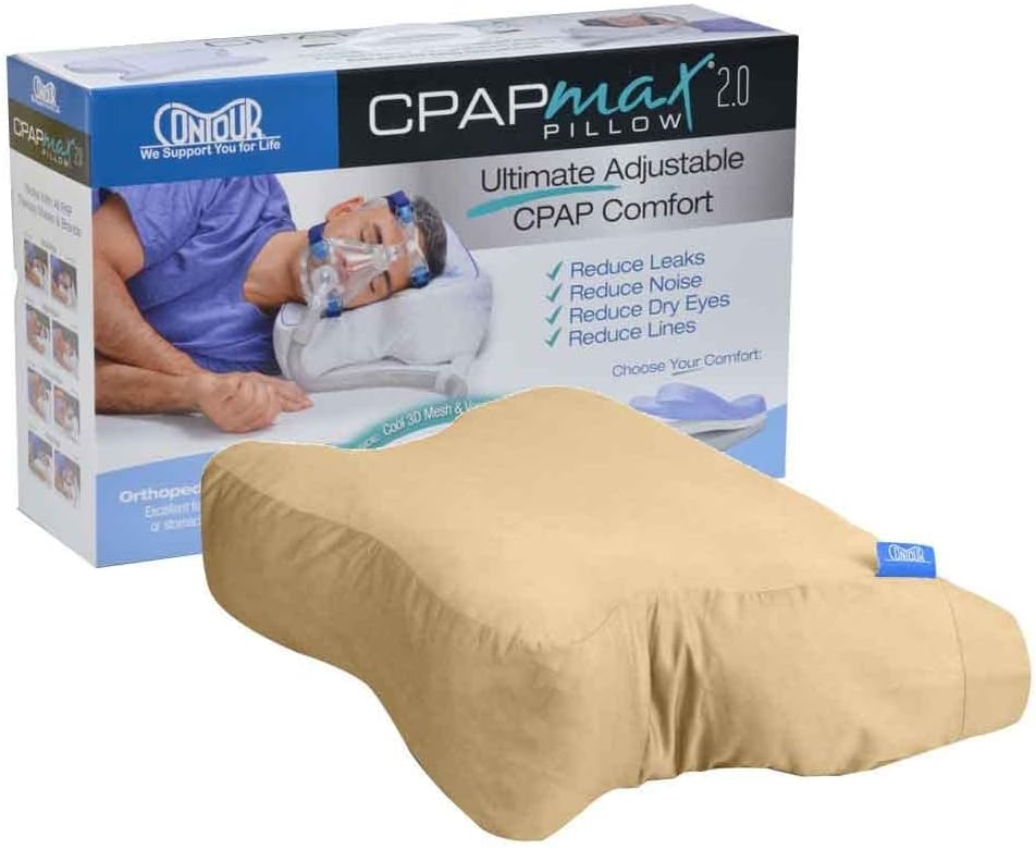 Contour CPAPMax Pillow 2.0 w/Beige Pillowcase
