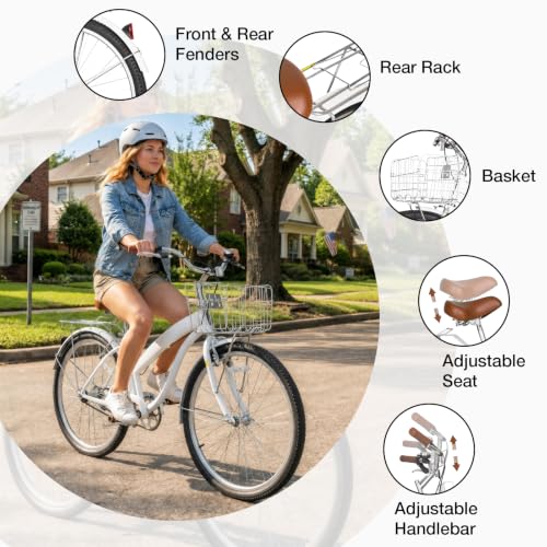 Yventix 24 Inch Cruiser Bike