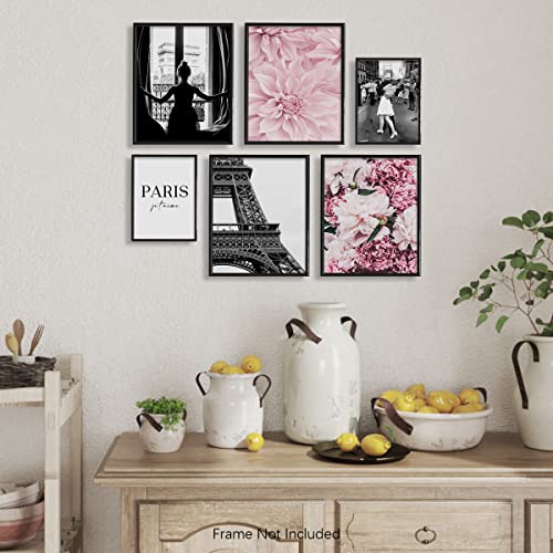 Pink Paris Coco Wall Decor - Postive Quotes Gifts, Bedroom Bath - Feminist Inspirational Quotes for Women Girl Bedroom Wall Art - Rose Peony Glam Posters for Room Aesthetic - Fashion Designer Pictures - Image 4