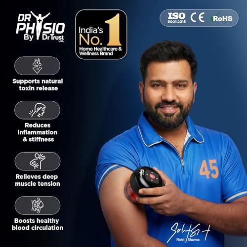 Image of Dr Physio USA 1054 Advanced 5-in-1 Rechargeable Electric Cupping Massager, 12-Level Heat & Suction, Red Light Therapy for Muscle Relaxation, Pain Relief Recovery & Cellulite Support