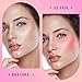 Rouge Blush Stick, Cream Blush Stick for Cheeks & Lips, Blendable Long-Lasting Multi-Use Contour Stick & Highlighter Makeup