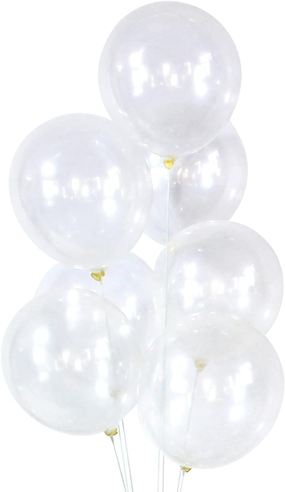 Clear Balloons 50 pcs 12 inch Thicken Latex Transparent Balloons Round Helium Balloons for Birthday Wedding Valentines Anniversary Baby Shower Kids Party Decoration Supplies
