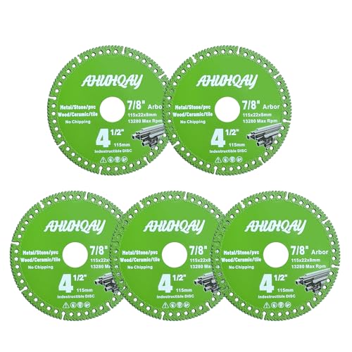 AHUHQAY 5 Pack 4-1/2 Diamond Saw Blades