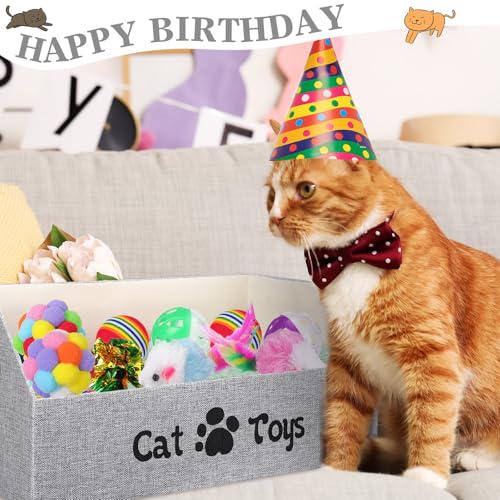 Jouets interactifs pour chat à la maison avec lit doux et peluches - 14