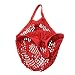 Produktbild Familie Mesh Strand Tasche EUZeo Wiederverwendbar Totes,Neu Mesh Netz Einkaufstasche Schildkröte Tasche,String Einkaufstasche,Kartoffelsack Obstaufbewahrung Handtasche Mesh Beutel,32 * 38 * 15cm (Rot)