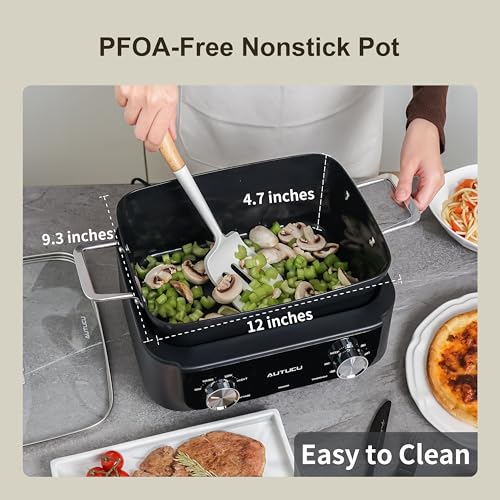 Image of 7-Quart Slow Cooker | PFOA-Free Ceramic Coating, Dishwasher Safe Oven Safe to 450F, Perfect for Large Families, Entertaining (With Timer)