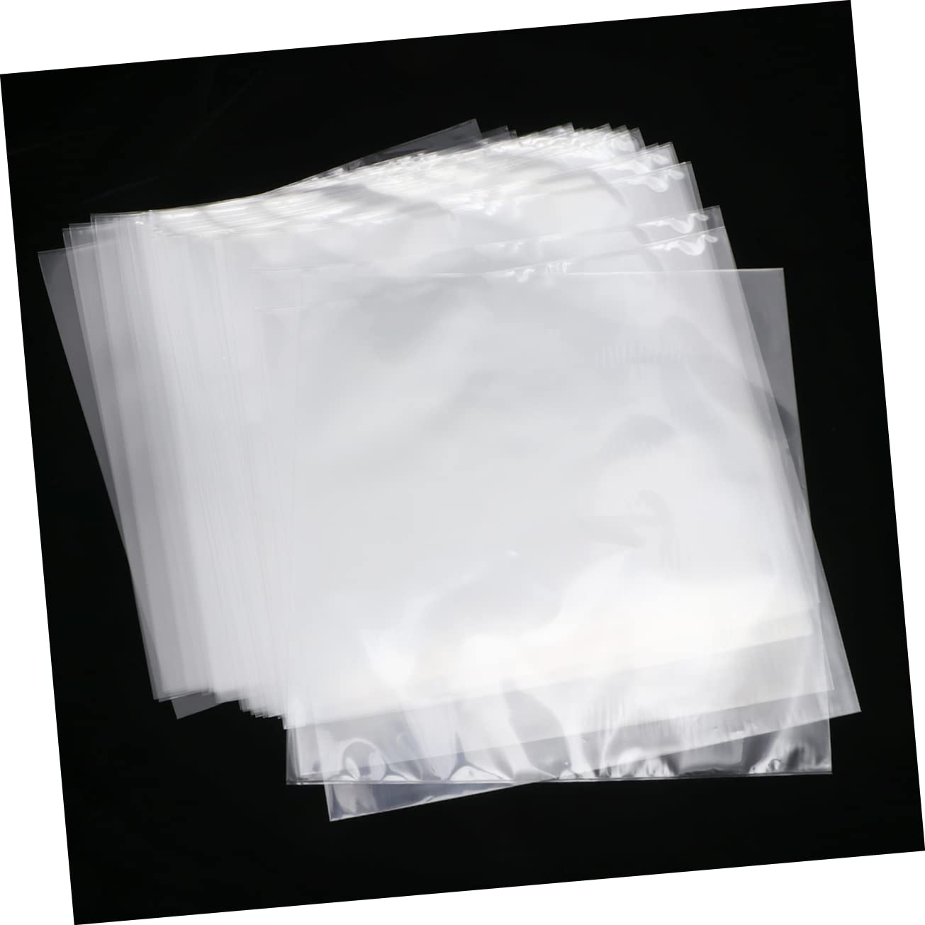 Mikinona 50pezzi Buste Protettive per Vinili Sacchetti Piatto Chiusura Tasche Resistente per Protezione Dischi Vinile Custodia Anti- e Anti-Usura
