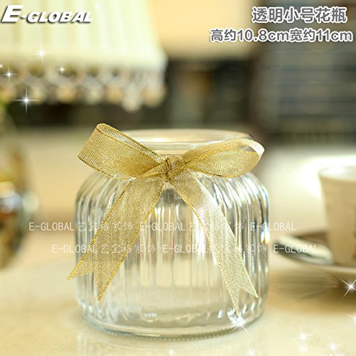 Buy Modern minimalist transparent glass vase blue/pink/purple stripe home decorative floral