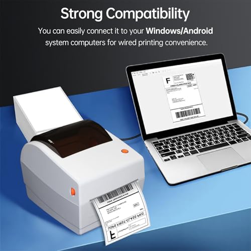 Image of Compact Thermal Label Printer, High Speed Desktop Label Maker with Wireless Printing, USB Connection, for Compatible with (US-1)