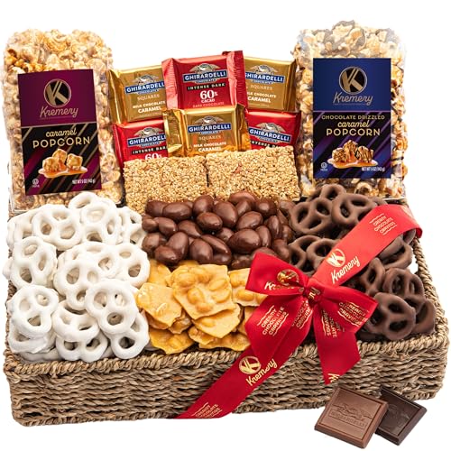 KREMERY Creamy Chocolate Cravings Purim Mishloach Manot Chocolate Covered Pretzels, Nuts, Candy &...