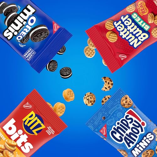 Nabisco Cookies & Crackers Variety Pack, 4 Flavors, 15 Snack Packs | OREO & CHIPS AHOY! Minis Cookies, NUTTER BUTTER Bites, RITZ Bits Cheese Crackers, Individually Wrapped - image 4