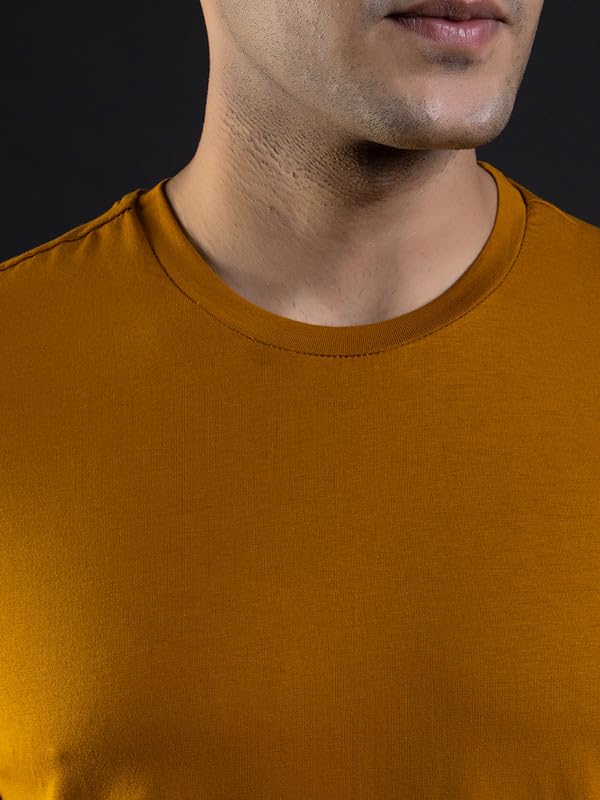 Image of Ghumakkad Cotton Blend Half Sleeve Round Neck Sports T Shirt for Men