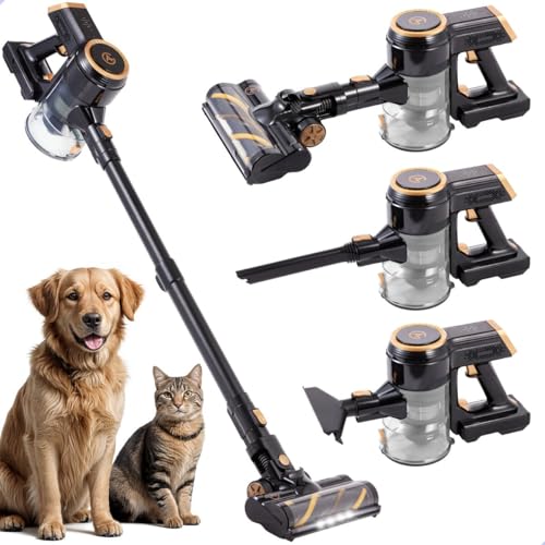 AG 4200 Aspiradora de Escoba Sin Cable – Sin Bolsa – Apta para Pelos de Mascotas – Potente – Aspiradora de Mano – Compacta y Ligera – También Apta para el Coche