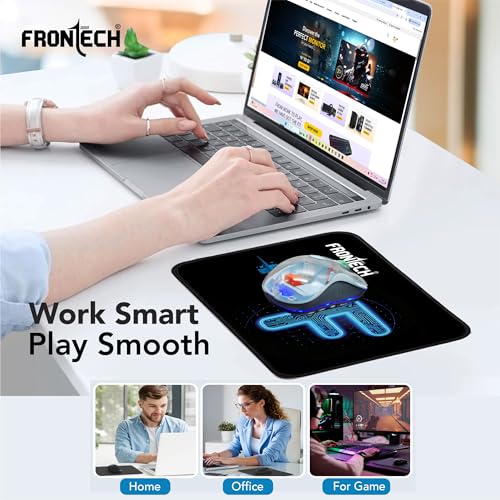 Image of FRONTECH Gaming Mouse Pad | Water Resistant | Anti-Slip Base | Stitched Edges | 232mm x 182mm x 2mm | Red /Black (MSP-0062 Blue)