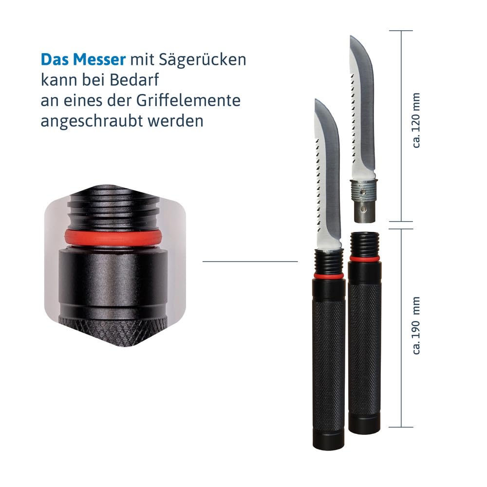 Dönges Pelle pliante multifonctionnelle avec 3 longueurs | Pelle combinée en acier inoxydable | Pelle pliante noire pour survie, randonnée, camping | Équipement de survie avec sac de transport