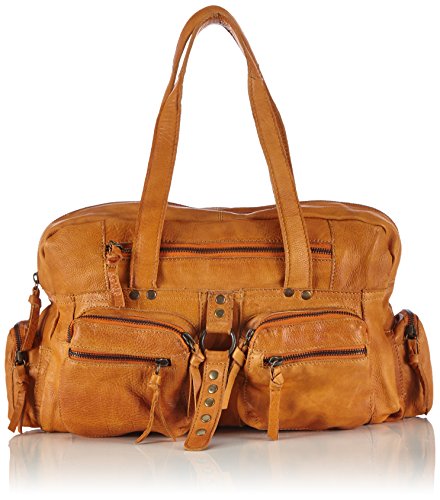 Pieces Kendra New 14, Sacs portés Main Femme - Marron (Cognac), Taille Unique