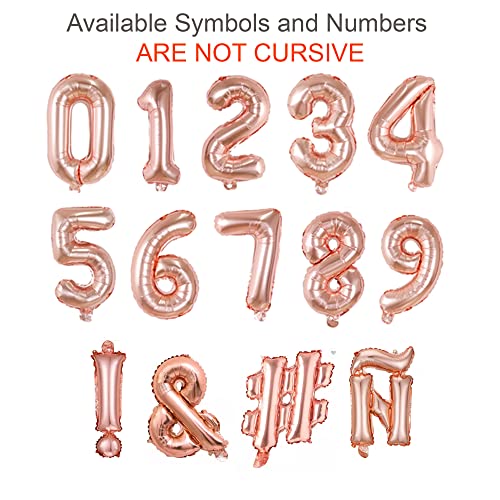 Cursive Letter Balloons - Custom Script Phrase Alphabet Letters & Numbers Foil Mylar Balloon - Create Your Own Balloon Banner