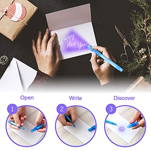 Amteker Mitgebsel Kindergeburtstag Zauberstifte, UV Stift Ostergeschenke Kinder Teenager, Kleine Ostern Geschenke für Kinder, Give Aways Kindergeburtstag Gastgeschenke, Kindergeburtstag Mitgebsel