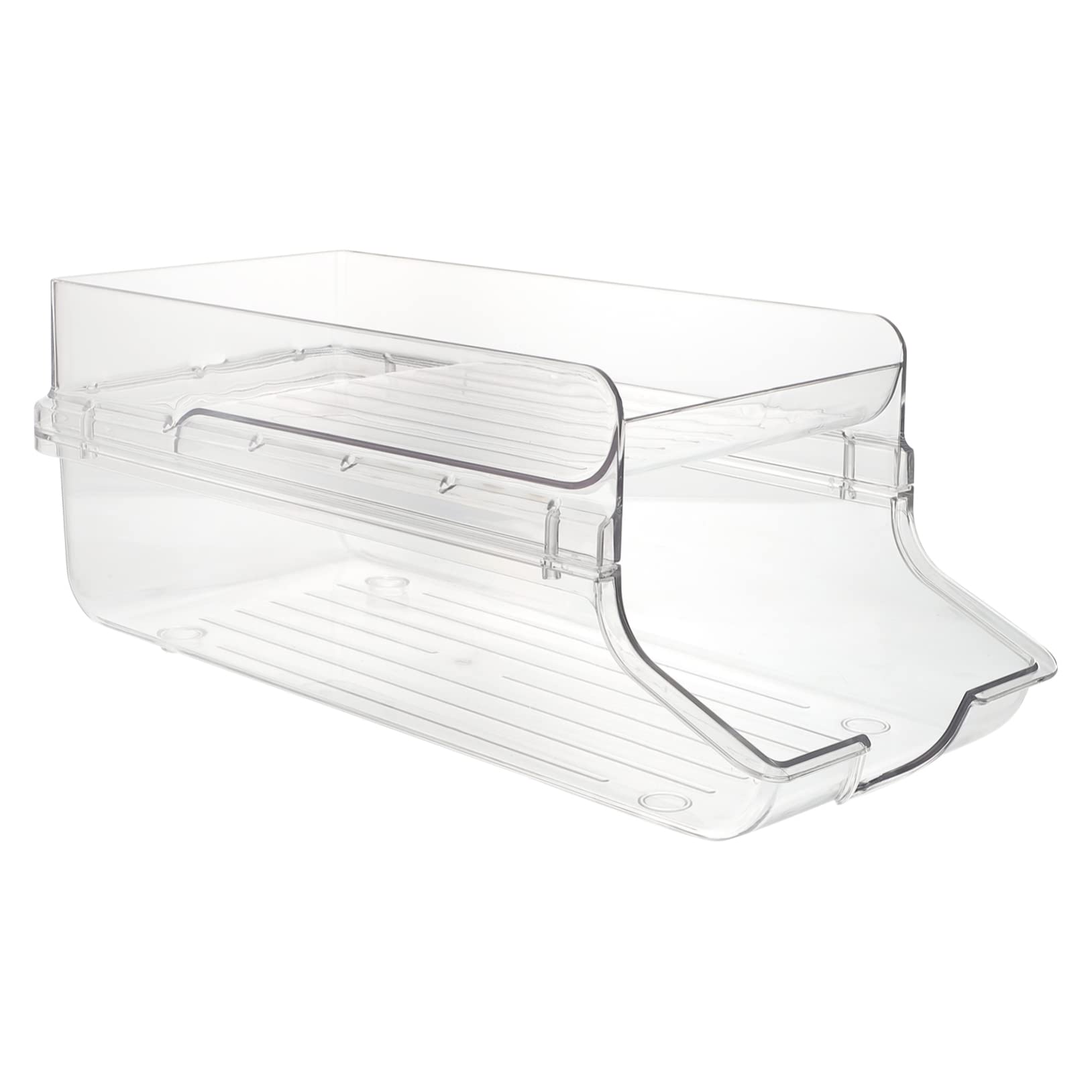 BRIGHTFUFU Refrigerator Soda Can Organizer Rack Double Beverage Holder Transparent Design for Neat Storage Sturdy and Can Holder for Drinks Fridge