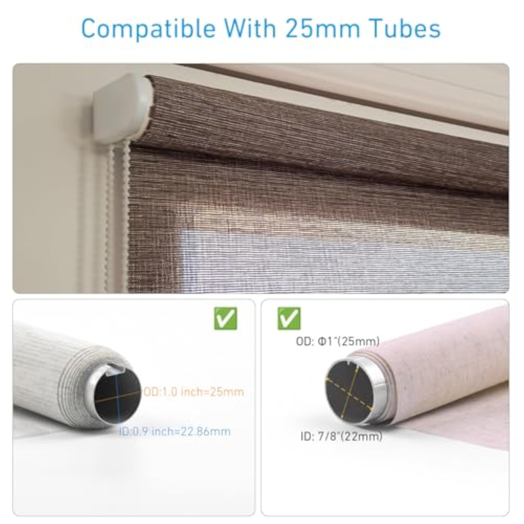 25mm Metal Bracket Upgrade Roller Blind Fittings Kit