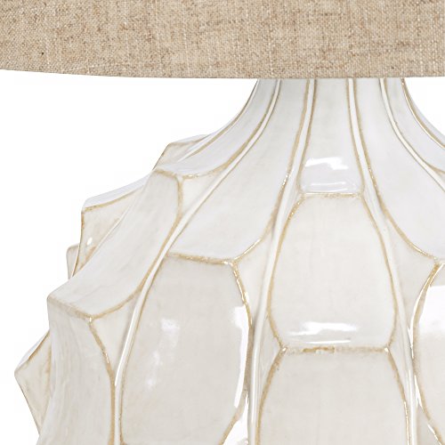 Lámpara de Mesa Moderna de Cerámica 26.5" Blanca miniatura 6