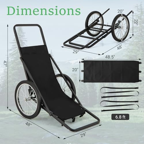 GYMAX Deer Cart with Liner