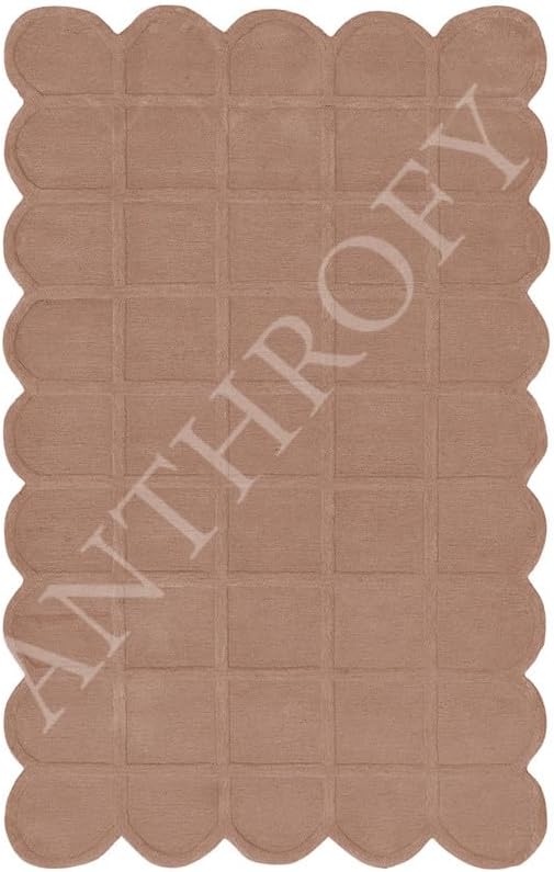 Selena Area Rug - Handmade Wool Anti-Skid Mocha Mousse
