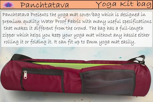 Premium Waterproof Yoga Mat Gym Bag with Zipper, Pockets and Adjustable Strap - Image 5