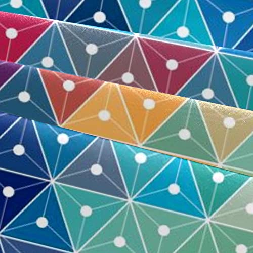 Parure de lit simple graphique avec housse de couette mosaïque et taies douces - 6