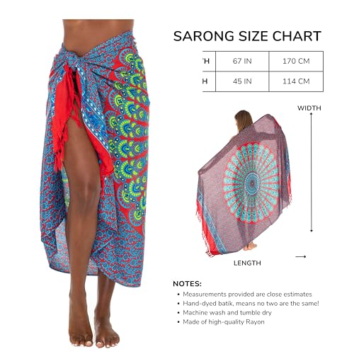 SHU-SHI Sarong Wraps for Women Long Beach Cover ups Pareo Bathing Suit Wrap Skirt Mandala Sarongs Coverup3