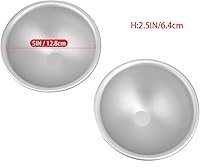 Vista 5 de Bandeja para pastel de 5 pulgadas con cúpula, 2 piezas, Molde de pastel de fútbol, Molde de pastel de hemisferio, Molde de pastel de fútbol 3D