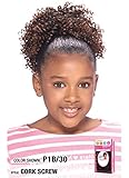 CORK SCREW (1B Off Black) - Model Model Glance KID'S Synthetic Hair Drawstring Ponytail