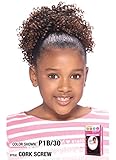 CORK SCREW (1 Jet Black) - Model Model Glance KID'S Synthetic Hair Drawstring Ponytail