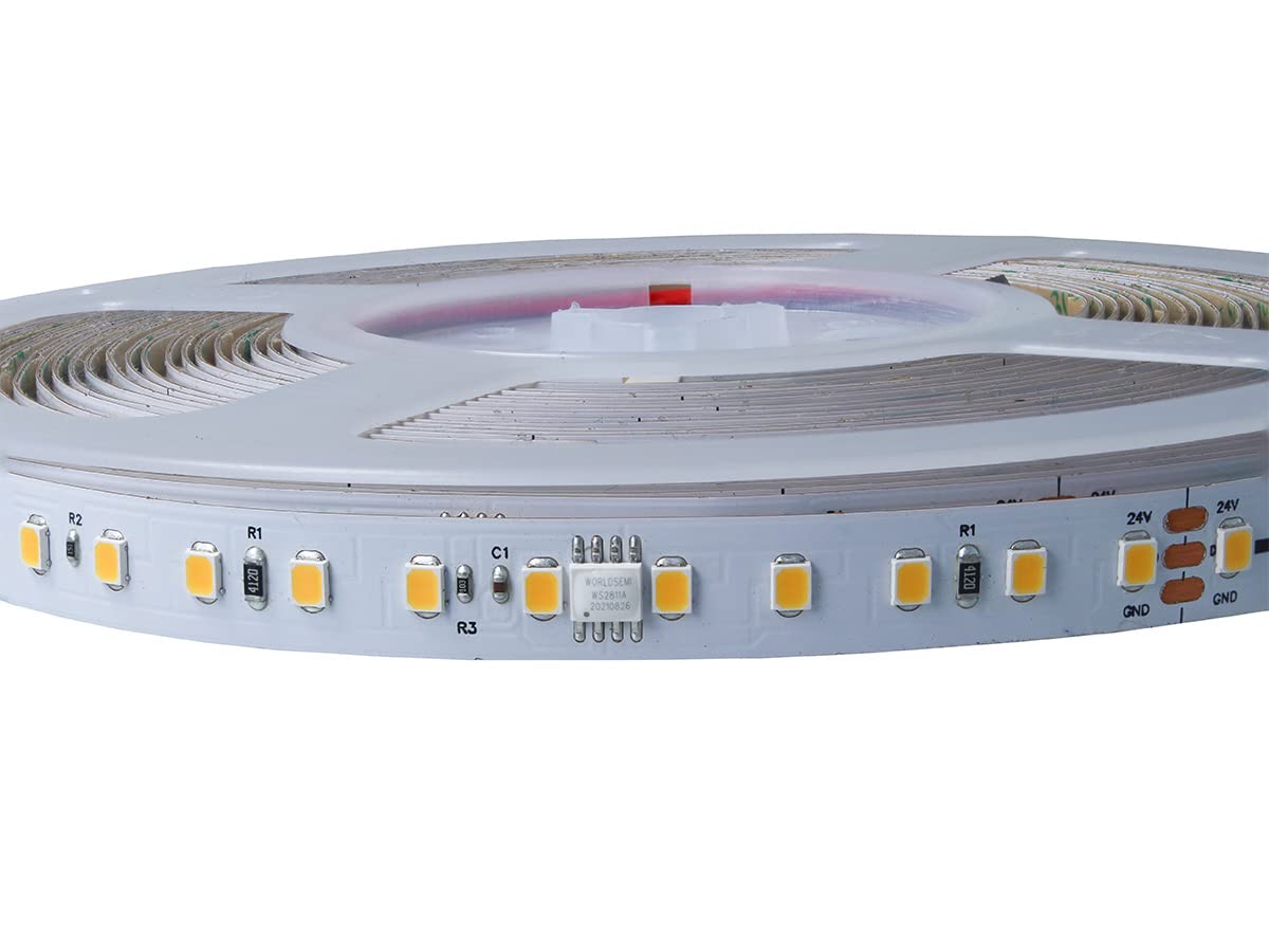 Striscia Led COB Dinamica IC WS2811, Bianco Freddo 6000K, 24V 10 Metri, Running Led Strip, 10W/m, 10 Pixel/m, CRI>90 IP20 1000LM/M, Effetto Sequenziale Progressiva Graduale