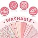 Aubliss 8pcs Fat Quarter Fabric Bundles (100% Cotton - 20'' x 20'') Quilting Cotton Craft Fabric Pre-Cut Squares Sheets for Patchwork Sewing Quilting Crafting(Sweet Pink)