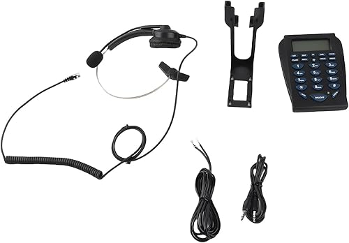 Miniatura 7 de Teléfono de centro de llamadas con auriculares, teléfono multifuncional con cable con cancelación de ruido y pantalla de llamadas entrantes,