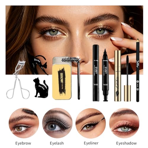 28 Pcs All in One Full Makeup Kit for Women, Makeup Set for Women&Beginner,Eyeshadow, Foundation, Lipsticks, Eyeliner, Mascara, Brow Soap Make Up Gift Set for Women Teen Makeup Kit For Girl - Image 6