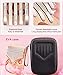Fiunkes 21 Keys Thumb Piano Crystal Kalimba, 17 Key Finger Piano Musical Gift, Transparent Acrylic C Tone with EVA Bag, Stickers, Tuning Hammer, Cleaning Cloth,17keys Sakura