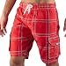 Kanu Surf Men's Flex Plaid Swimtrunk, Red, Large