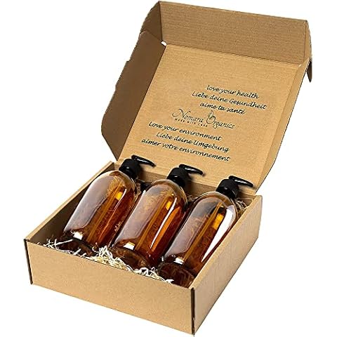 Nomara Organics Amber Glass Soap Dispenser Set Cover