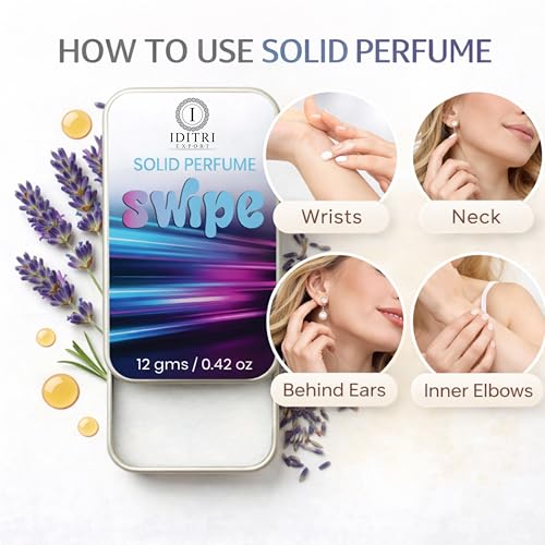 Image of Solid Perfume |V Noir&Swipe Alcohol Free Wax Perfume Balm, Long Lasting | Pocket Tin 12g, Pack Of 2| Non Greasy Smooth Glide, Travel Friendly Men And Women