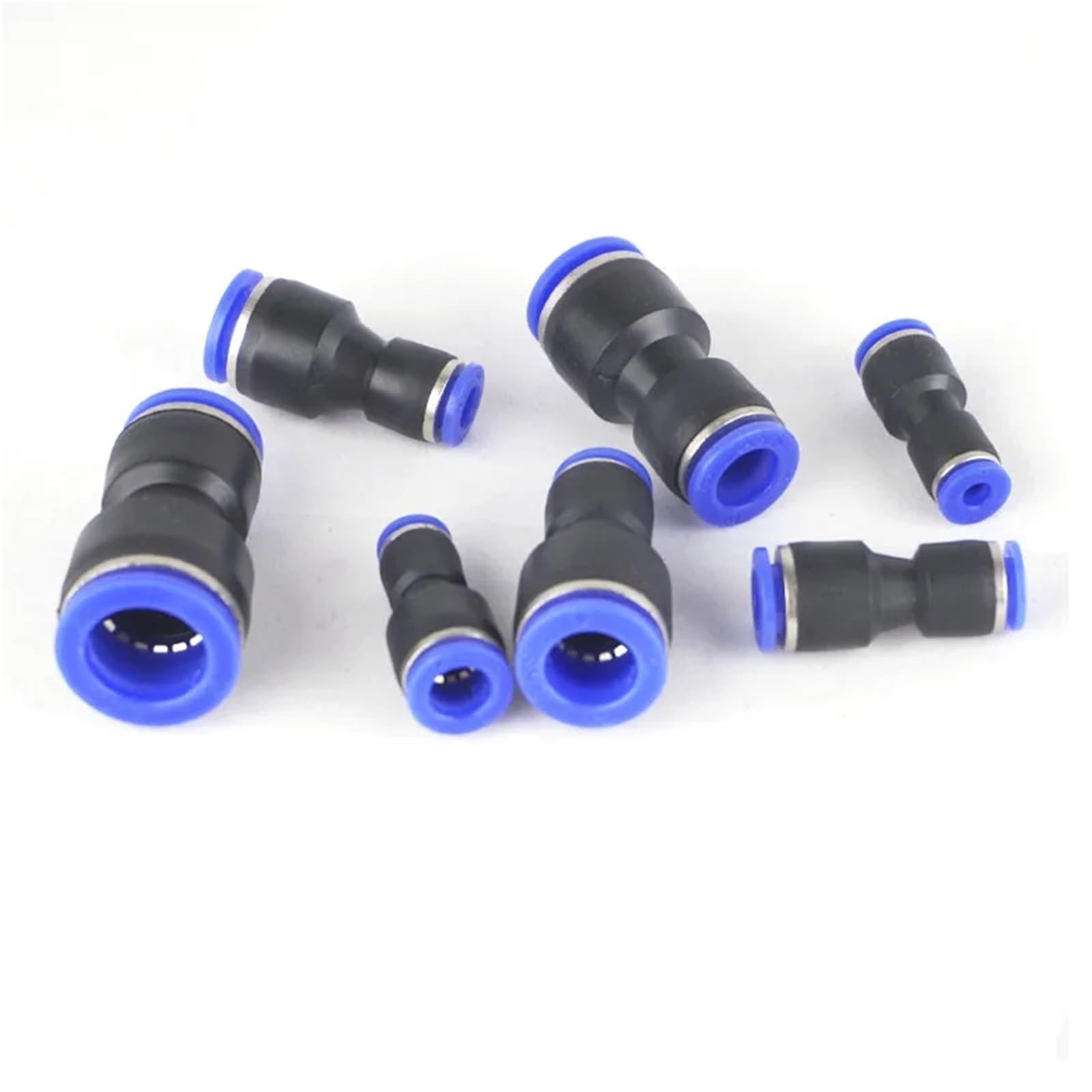 Lote de 100 y 50 Unidades de Conectores rápidos de plástico PG de 4-6 mm, 6-8 mm y 6-10 mm for Aire y neumático, de un Solo Toque, for Conexiones de Gas Rectas.(6mm-8mm(100pcs))