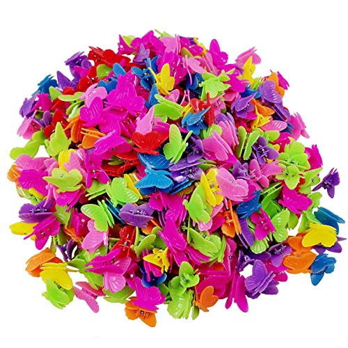 Schmetterling Haarspangen,100 Stück Mini Haarklammern Haarclips Butterfly Hair Clips für Mädchen,Frauen,Kinder (Mehrfarbig) Butterfly hair clip Cover