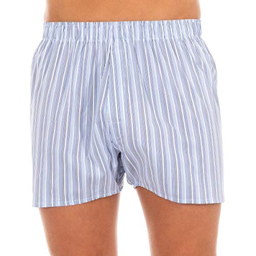 Hackett Men's Boxer Striped Shorts in Light Blue (Small)