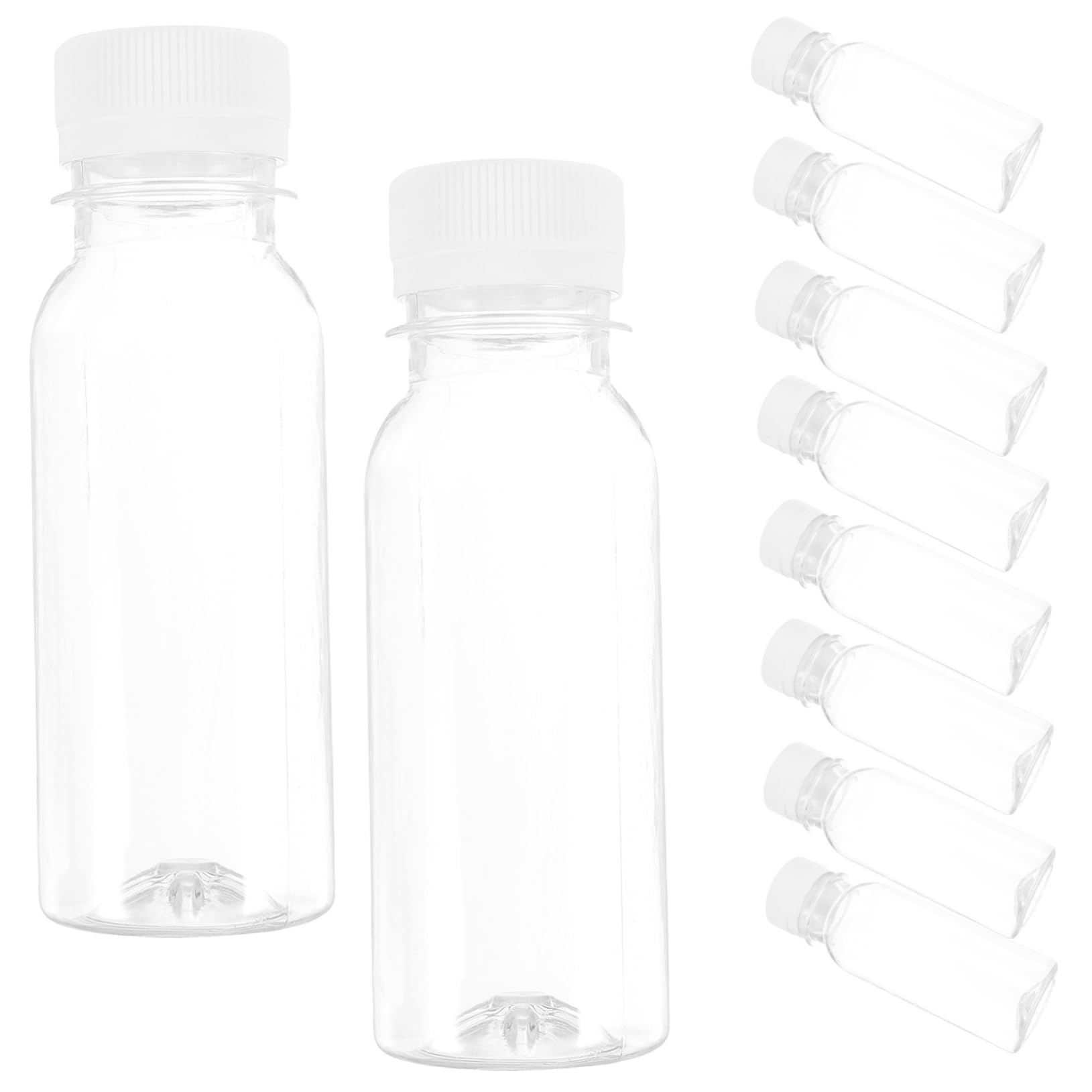 KICHOUSE 10pcs Bottles Juice Bottles for Boys and Girls Adults Portable Milk Containers Leakproof Milk Accessories