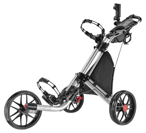 CaddyTek ez-Fold 3 Rueda Carrito de Golf, Plata